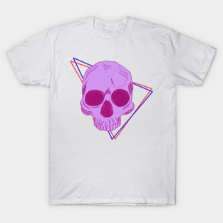 Purple Skull in triangle T-Shirt